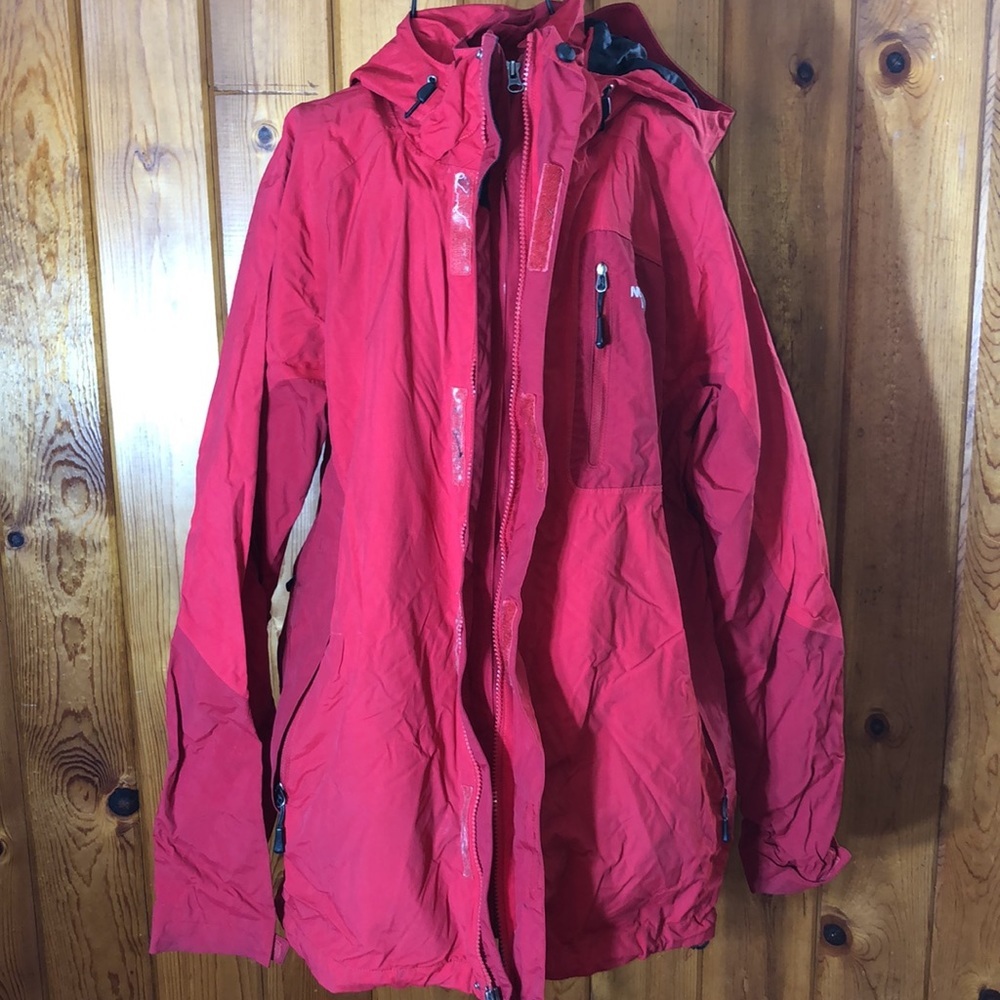 The north face men’s red jacket size large rain jacket outdoors hiking coat​ - Picture 7 of 9